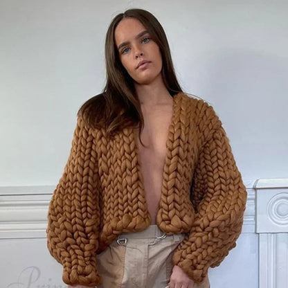 Gemütlicher Strick-Cardigan in Uni, leger