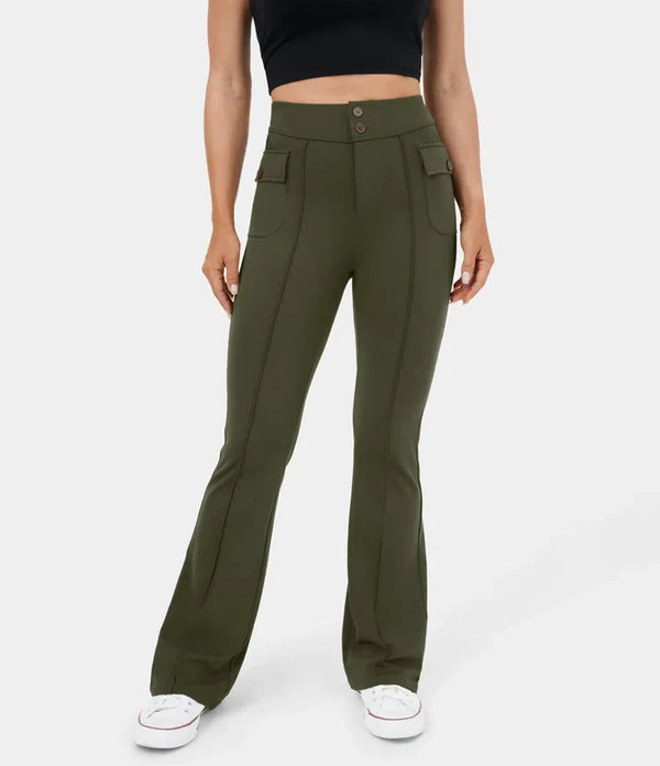 LOLLY™ - Casual Cargohose mit hoher Taille, Knöpfen und Klappentaschen