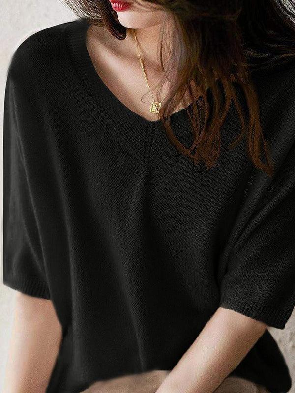 Luxuriöser weicher Kaschmirpullover mit V-Ausschnitt für Damen