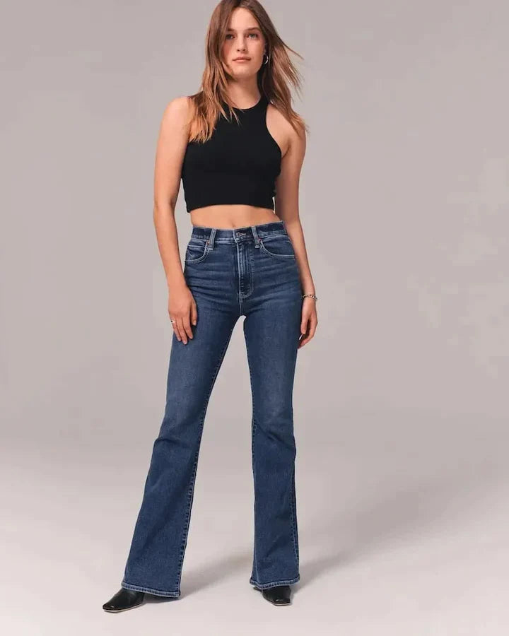 Flared Jeans™ - Stretched Flared Jeans Hohe Taille