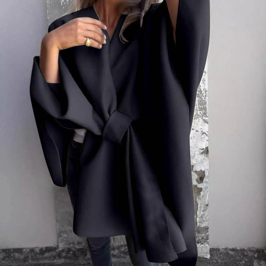 Gemütlicher Strick-Longcardigan mit Fledermausärmeln