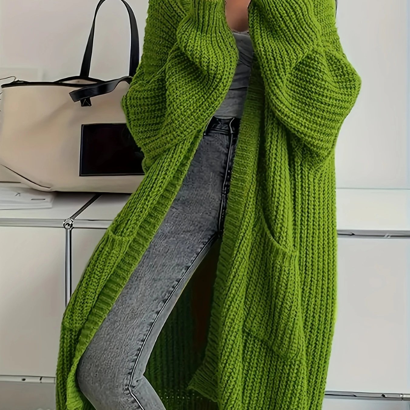 Gemütlicher Strickcardigan mit Gürtel für Damen