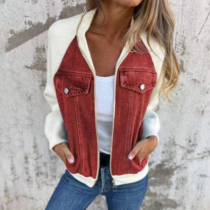 Klassische Freizeit Damen Jeansjacke