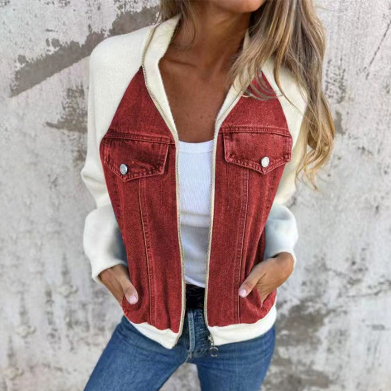 Klassische Freizeit Damen Jeansjacke