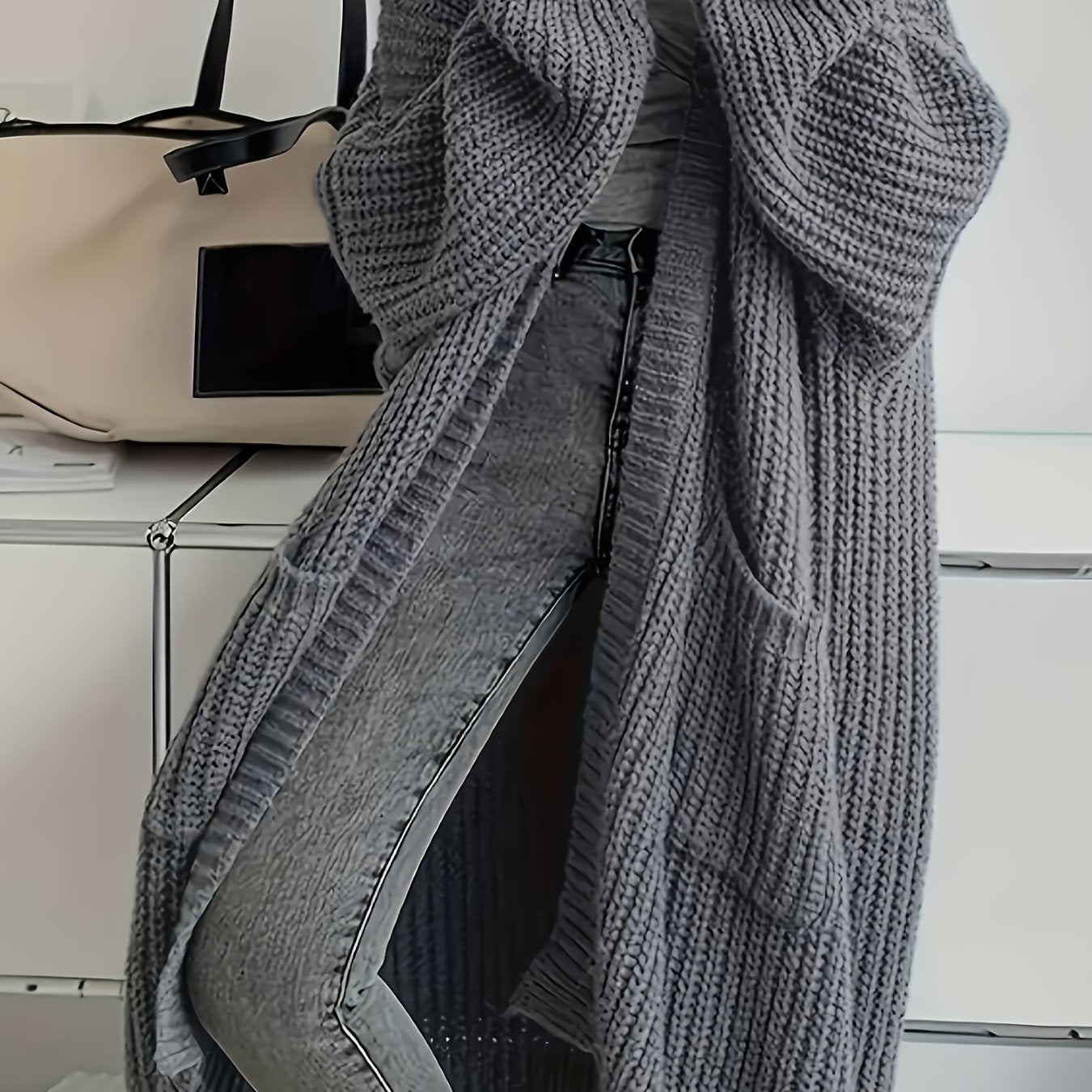 Gemütlicher Strickcardigan mit Gürtel für Damen