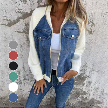 Klassische Freizeit Damen Jeansjacke