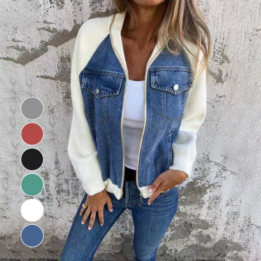 Klassische Freizeit Damen Jeansjacke