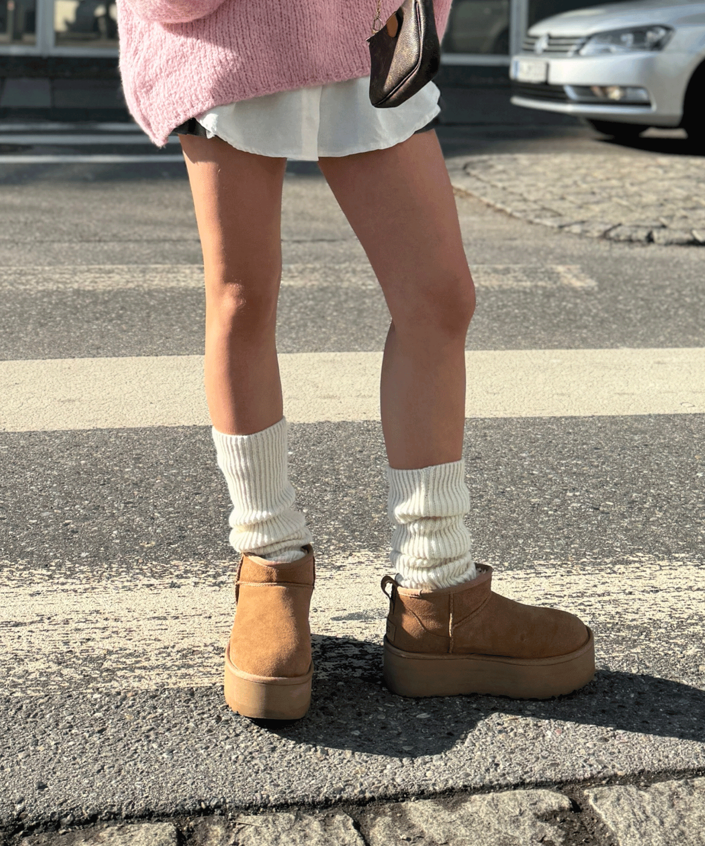 Braune Lederplattform-Stiefeletten für stylischen Alltag