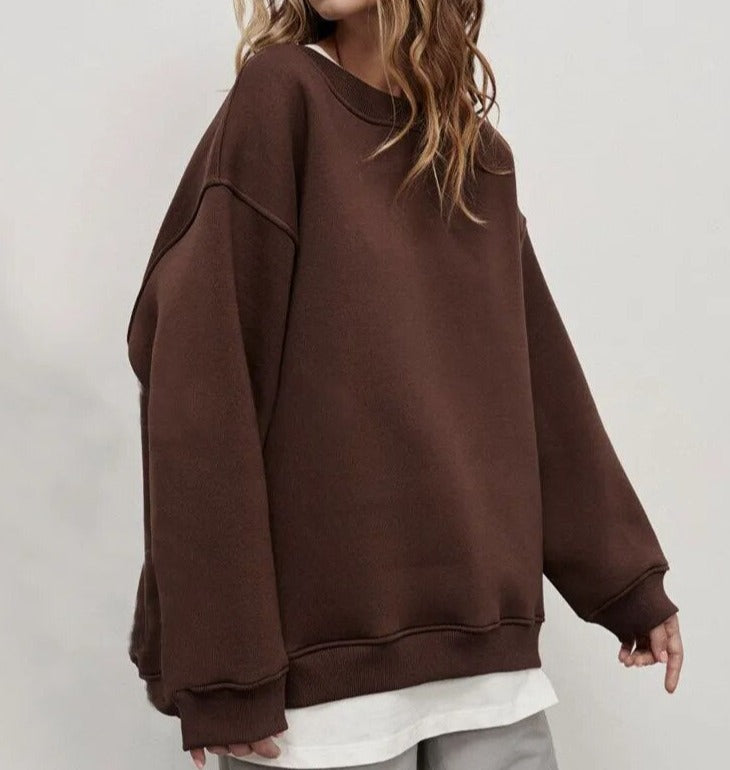 Gemütlicher Overgröße Strickpullover für lässiges Schichten