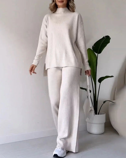 Schickes zweiteiliges Set mit Schlitz für mühelosen Casual-Stil