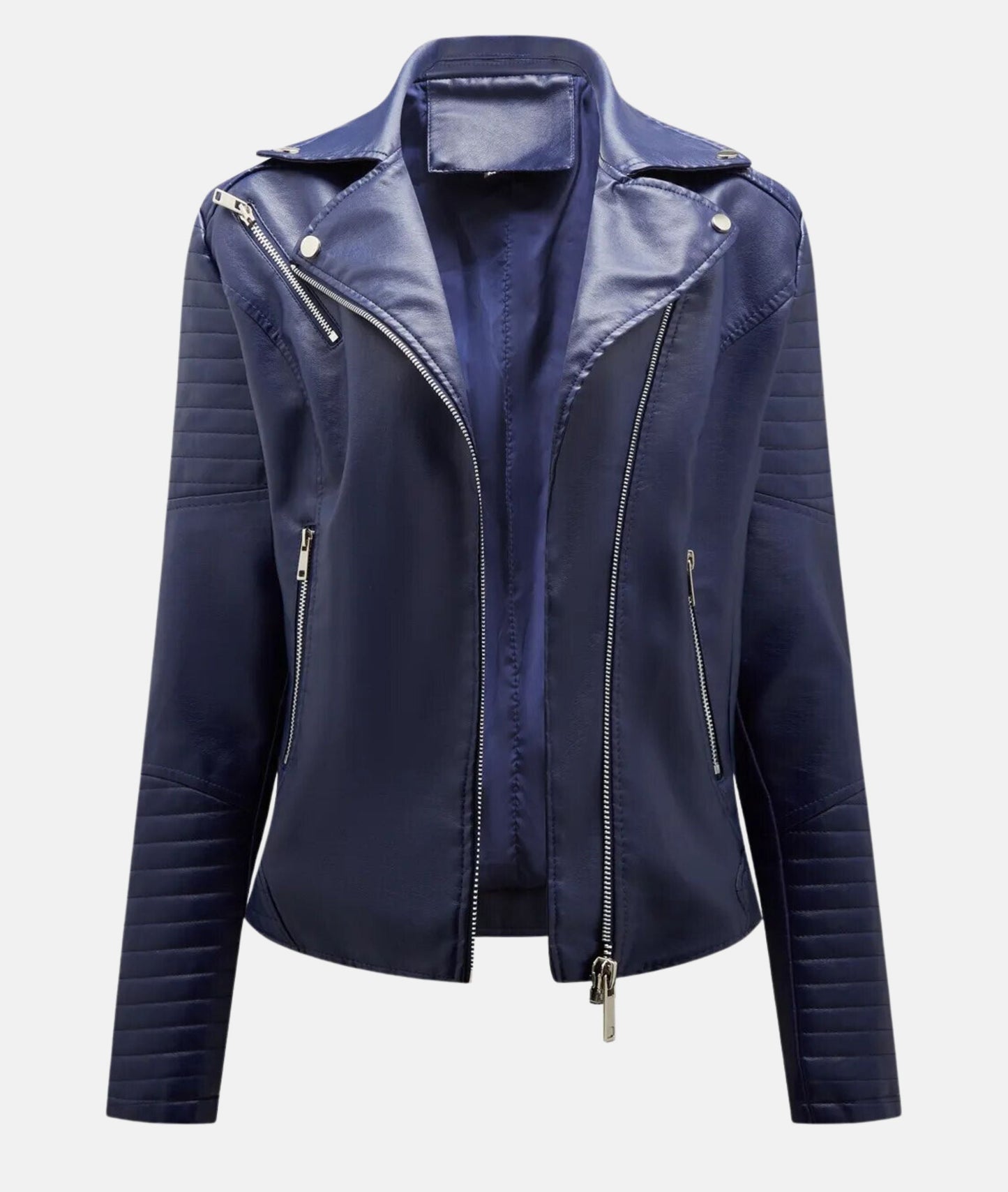 Schicke Damen Kunstleder-Bikerjacke