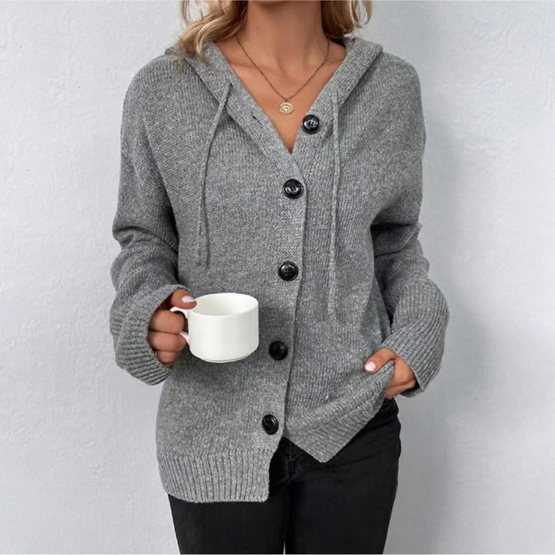 Gemütliche Strick-Cardigan mit Knopfleiste für Damen