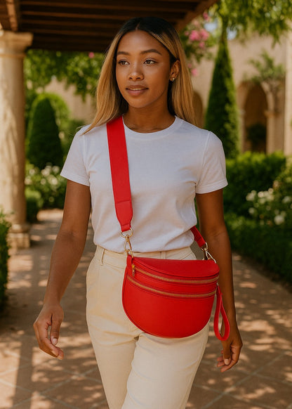 Elegante Leder-Gürteltasche für freihändige Mode