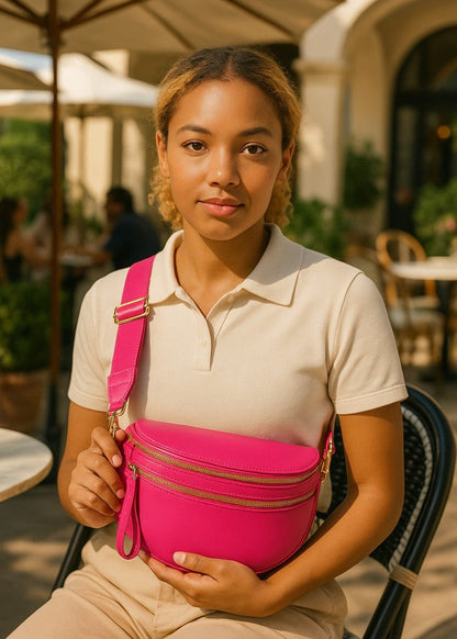 Elegante Leder-Gürteltasche für freihändige Mode