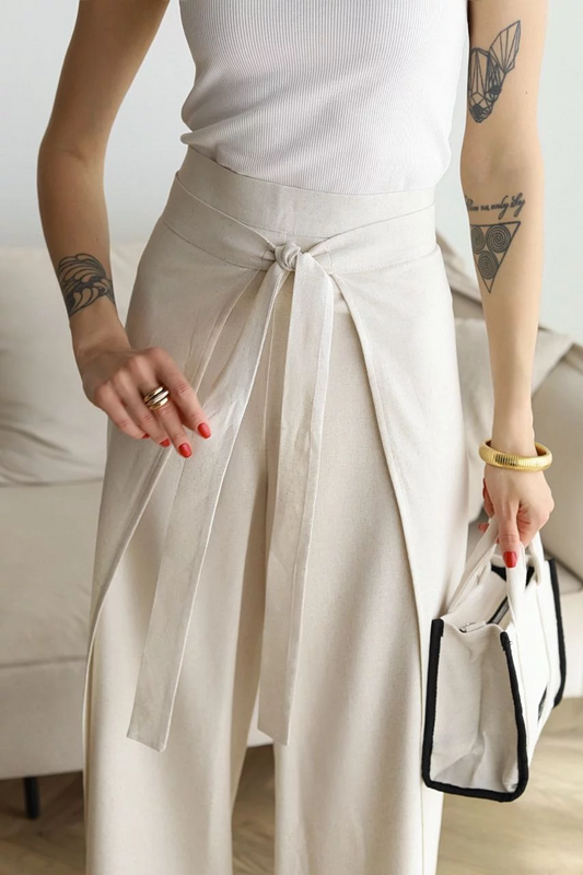 Lässige Leinenhose für Damen mit entspanntem Schnitt