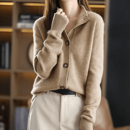 Gemütlicher Kaschmir-Strickcardigan-Pullover