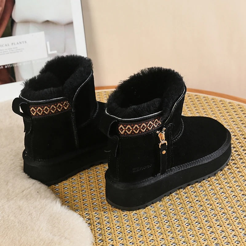 Anneliese™ - Gemütliche Winter-Schneestiefel aus Wolle in Wolkenoptik