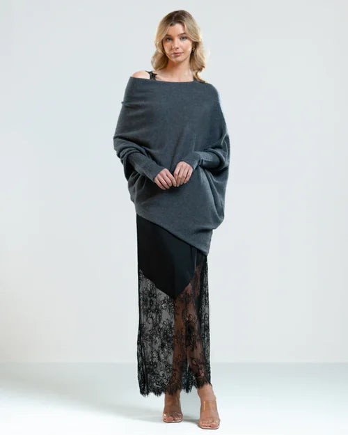 Jennie™ | Asymmetrisch drapierter Pullover