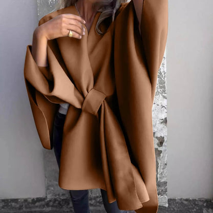 Gemütlicher Strick-Longcardigan mit Fledermausärmeln