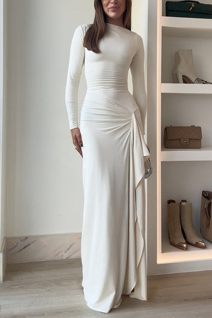 Elegantes fließendes Chiffon-Abendkleid