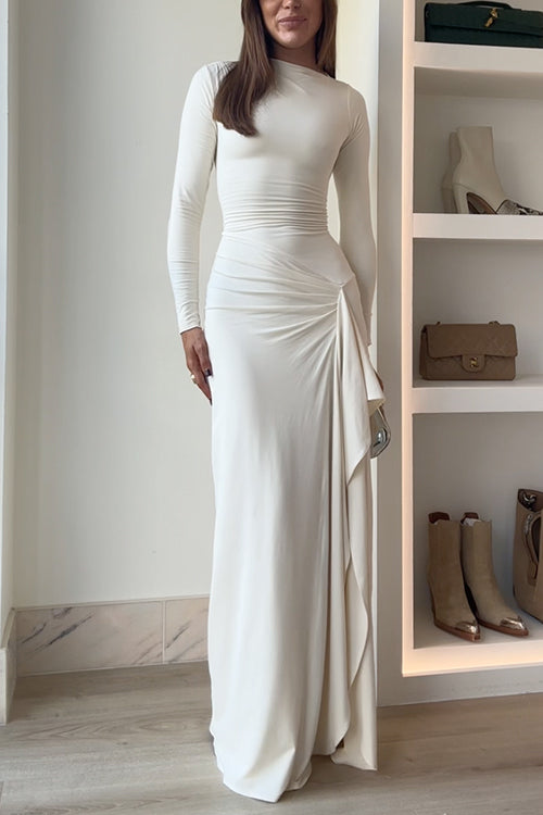 Elegantes fließendes Chiffon-Abendkleid
