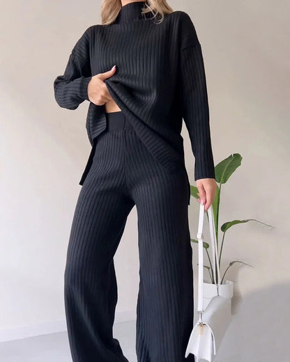 Schickes zweiteiliges Set mit Schlitz für mühelosen Casual-Stil