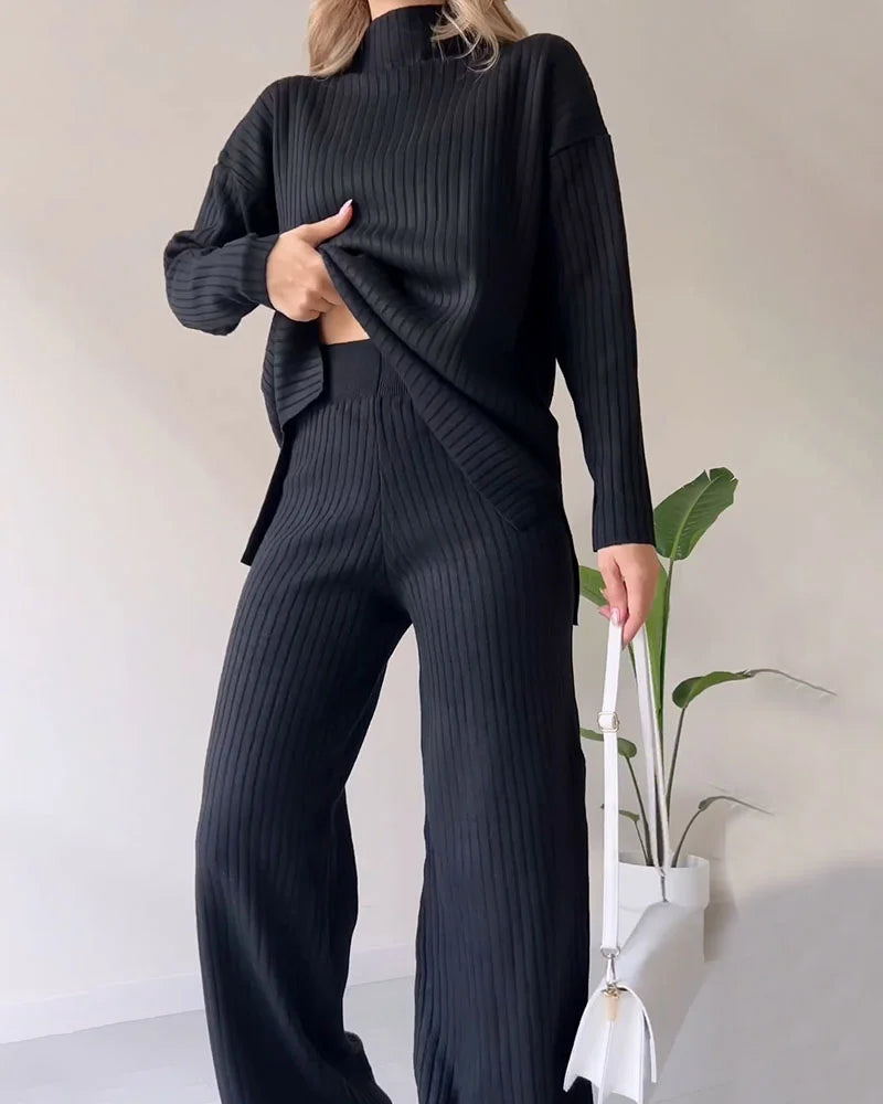 Schickes zweiteiliges Set mit Schlitz für mühelosen Casual-Stil