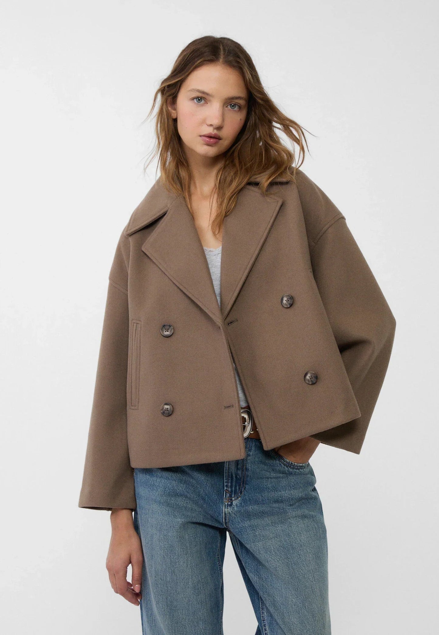 Schicke zweireihige kurze Jacke