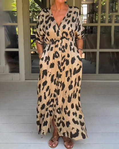 Holly | elegantes Kleid mit Leopardenmuster