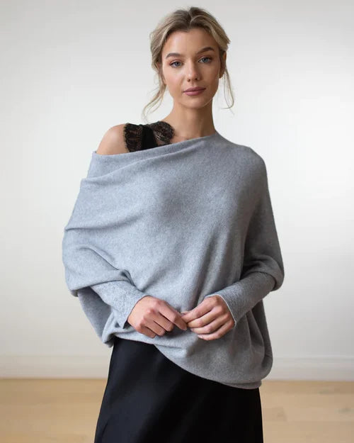 Jennie™ | Asymmetrisch drapierter Pullover