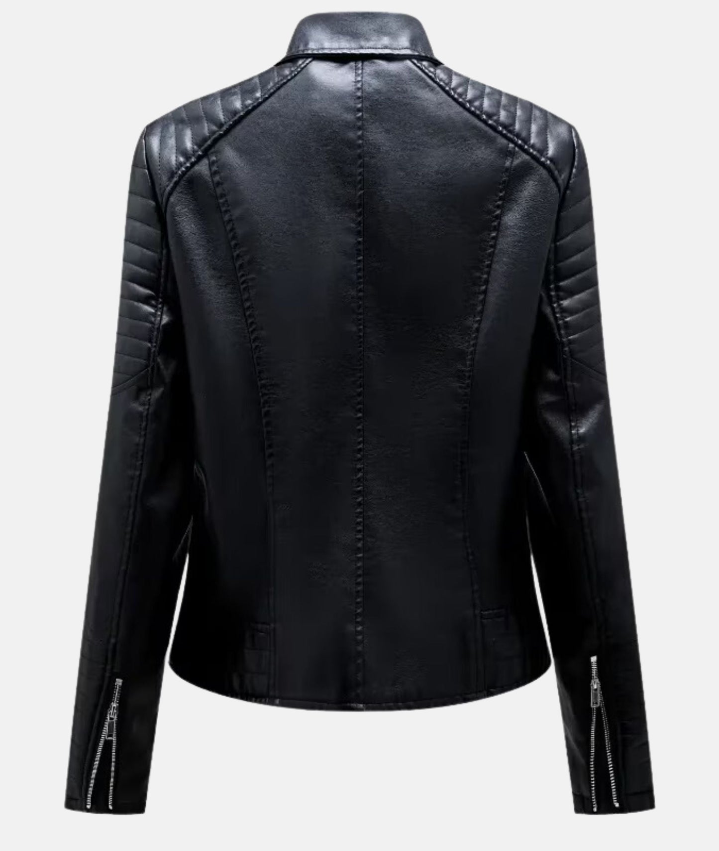 Schicke Damen Kunstleder-Bikerjacke
