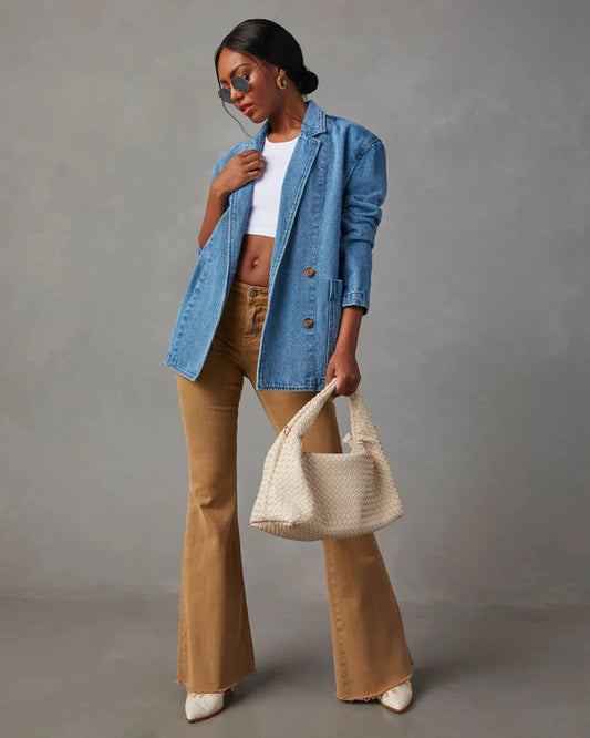 Stilvolle Jeans-Blazerjacke für Damen