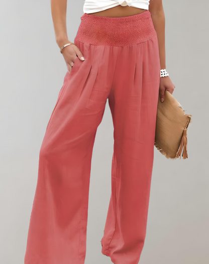 Hoch taillierte weite ausgestellte Hose