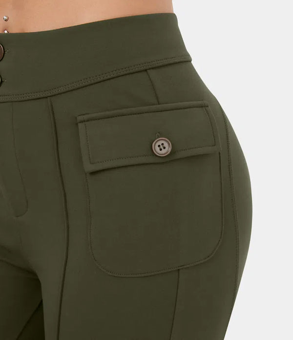 LOLLY™ - Casual Cargohose mit hoher Taille, Knöpfen und Klappentaschen