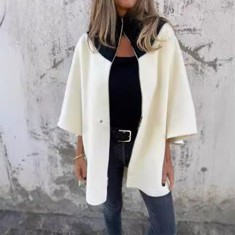 Schicke bicolore lange Jacke für elegante Lagenlook
