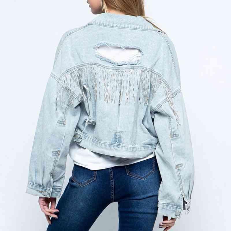 Melanie™ - Zeitgenössische Denim-Jacke mit Kragen [Letzter Tag Rabatt]