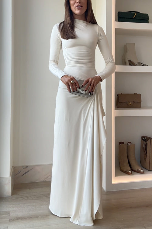 Elegantes fließendes Chiffon-Abendkleid