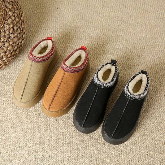 Gemütliche Stiefeletten mit Keilabsatz und Kunstfellfutter