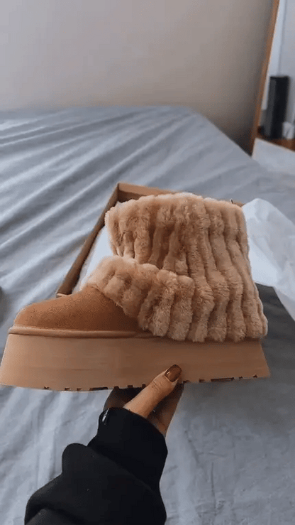 Gemütliche wasserdichte Damen-Winter-Schneestiefel