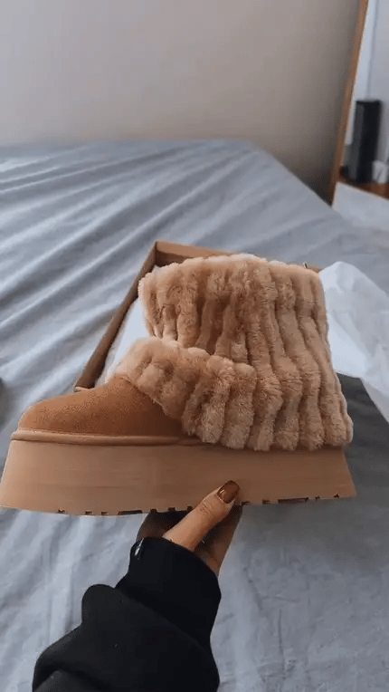 Gemütliche wasserdichte Damen-Winter-Schneestiefel