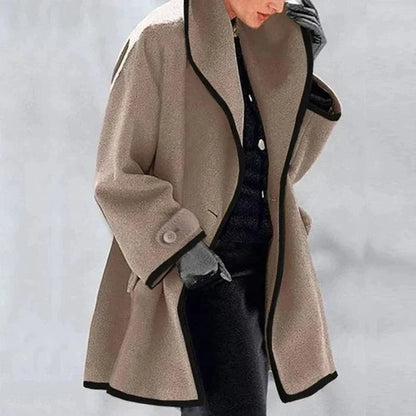 Klassischer Wollmischmantel für Herbst und Winter