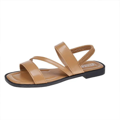 Quenilda | Minimalistische Riemensandalen mit Stretch-Ferse