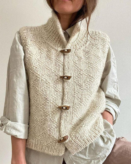 Schicke ärmellose Strickweste für stylisches Layering