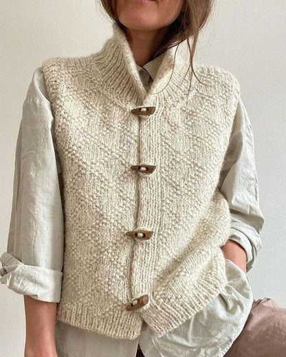 Schicke ärmellose Strickweste für stylisches Layering
