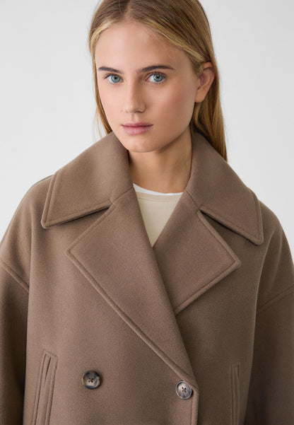 Zeitloser klassischer kurzer Mantel für Damen