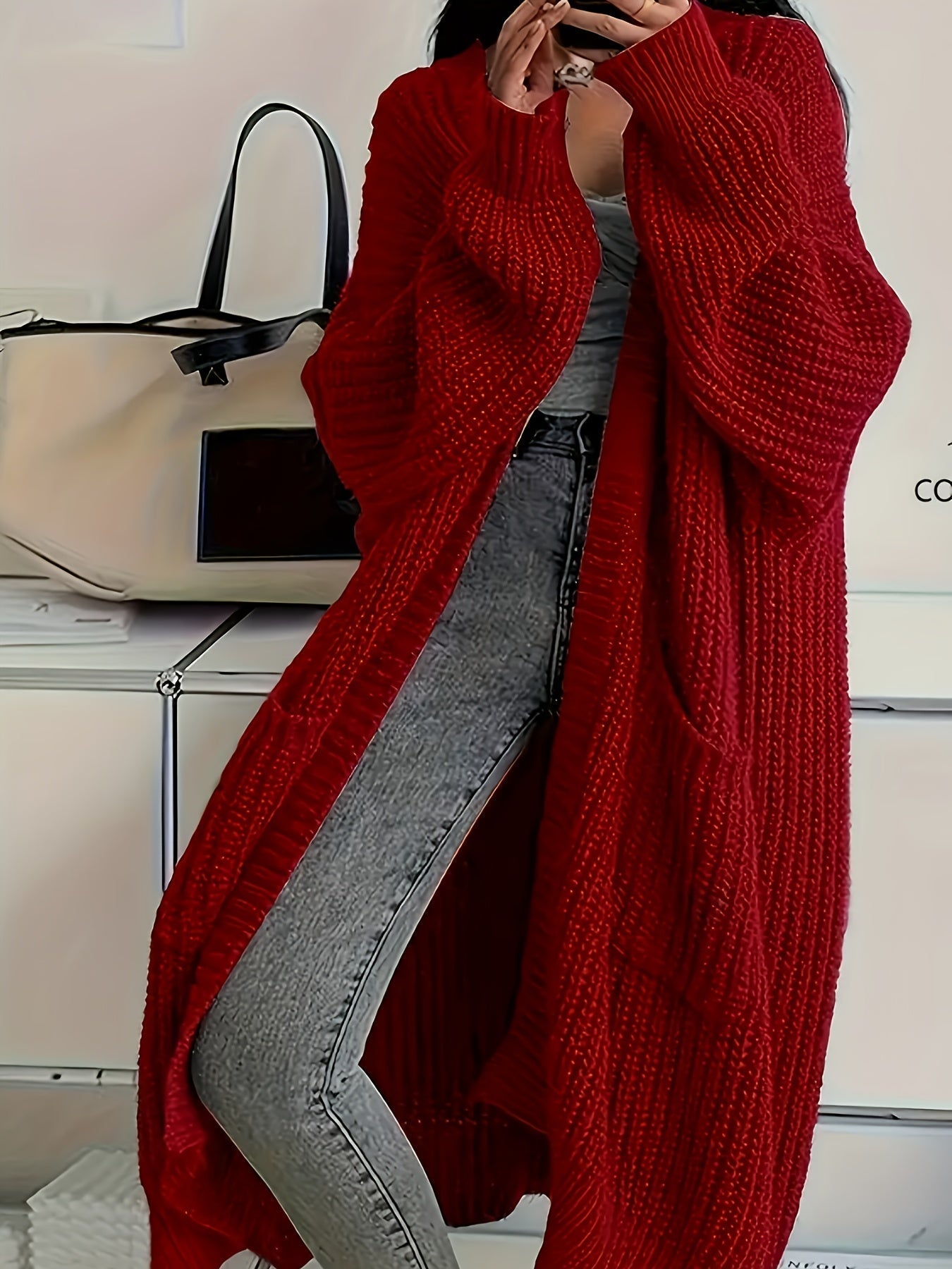 Gemütlicher Strickcardigan mit Gürtel für Damen