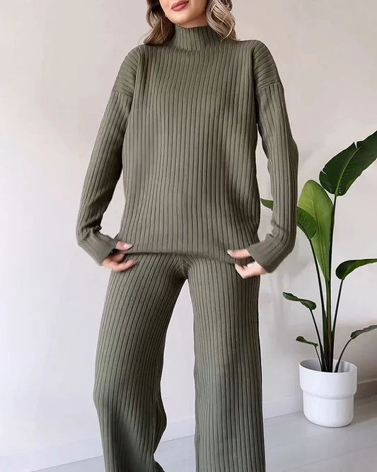 Schickes zweiteiliges Set mit Schlitz für mühelosen Casual-Stil
