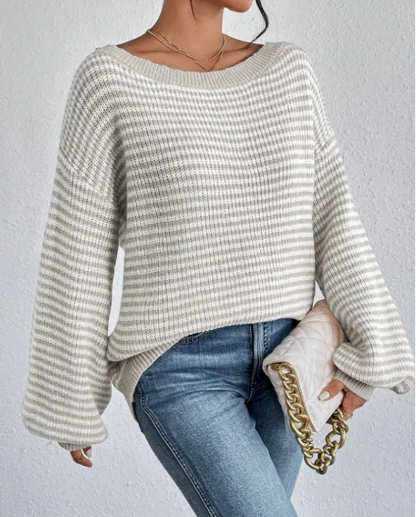 Gemütlicher Grobstrick-Pullover für herbstliche Lagenlooks