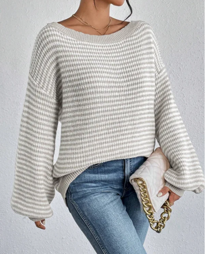 Gemütlicher Grobstrick-Pullover für herbstliche Lagenlooks