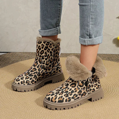 Schicke Leopardenmuster Stiefeletten für trendige Outfits